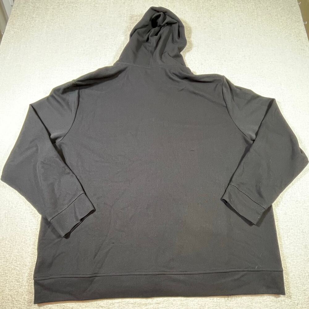 Solaris Mens 2XL Black Zip Front Long Sleeve Hooded Lightweight Windbreaker Cold - Picture 2 of 6